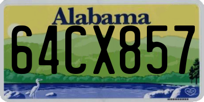 AL license plate 64CX857