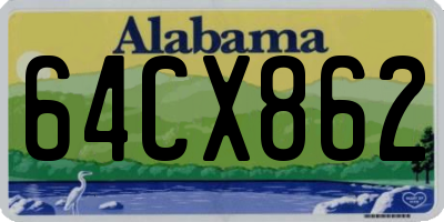 AL license plate 64CX862