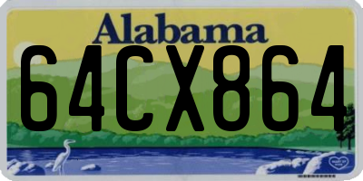 AL license plate 64CX864