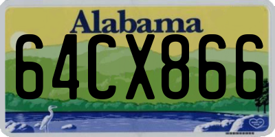 AL license plate 64CX866