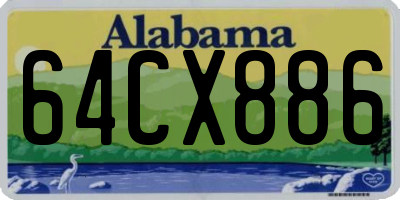 AL license plate 64CX886