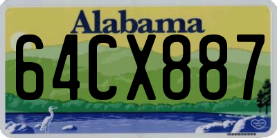 AL license plate 64CX887