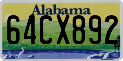 AL license plate 64CX892