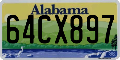 AL license plate 64CX897