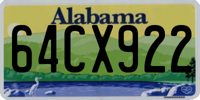 AL license plate 64CX922