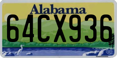 AL license plate 64CX936