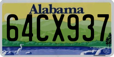 AL license plate 64CX937