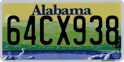 AL license plate 64CX938