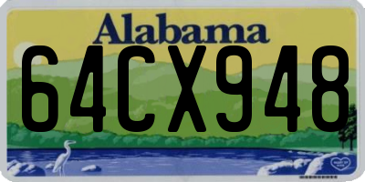 AL license plate 64CX948