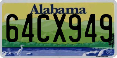 AL license plate 64CX949