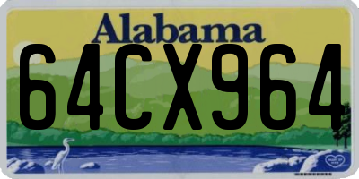 AL license plate 64CX964