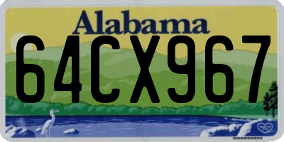 AL license plate 64CX967