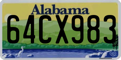 AL license plate 64CX983