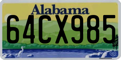 AL license plate 64CX985