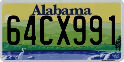 AL license plate 64CX991