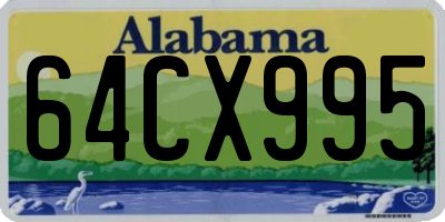 AL license plate 64CX995