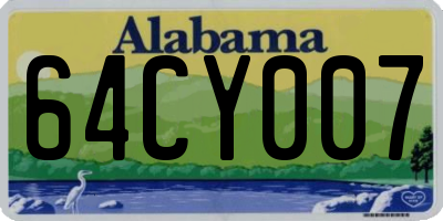AL license plate 64CY007