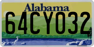 AL license plate 64CY032