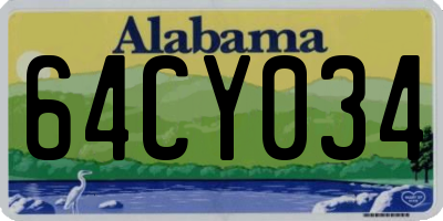 AL license plate 64CY034