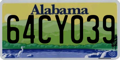 AL license plate 64CY039