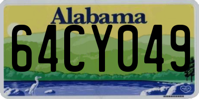 AL license plate 64CY049
