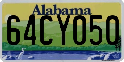 AL license plate 64CY050