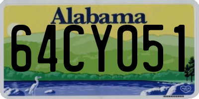 AL license plate 64CY051