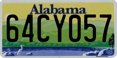 AL license plate 64CY057