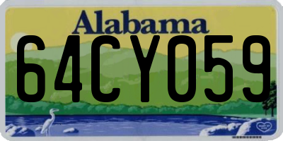 AL license plate 64CY059