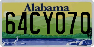 AL license plate 64CY070