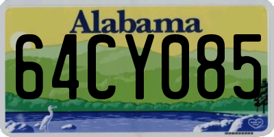 AL license plate 64CY085