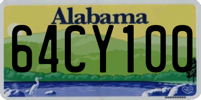 AL license plate 64CY100