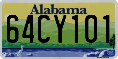 AL license plate 64CY101