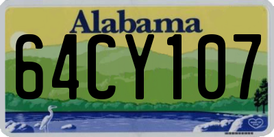 AL license plate 64CY107