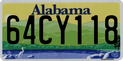 AL license plate 64CY118