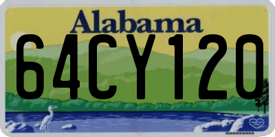 AL license plate 64CY120