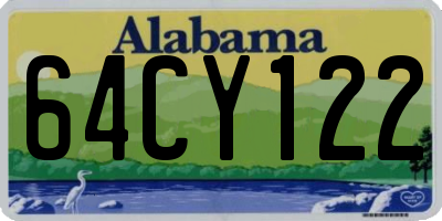 AL license plate 64CY122