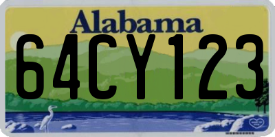 AL license plate 64CY123