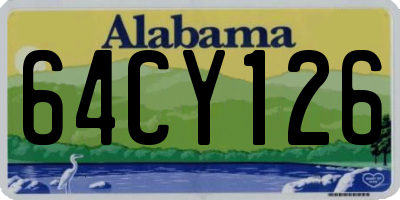 AL license plate 64CY126