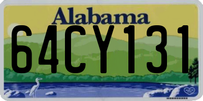 AL license plate 64CY131