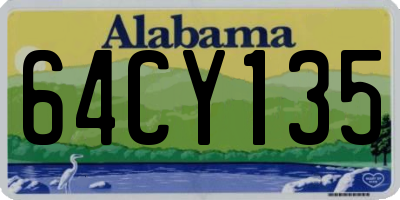 AL license plate 64CY135