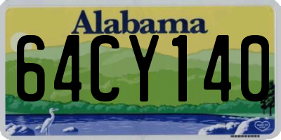 AL license plate 64CY140