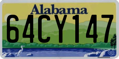 AL license plate 64CY147