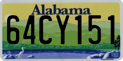 AL license plate 64CY151