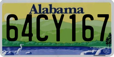 AL license plate 64CY167