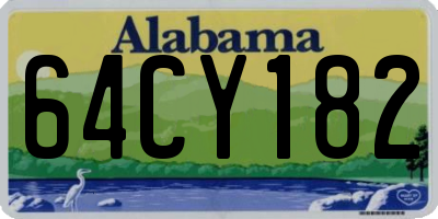 AL license plate 64CY182