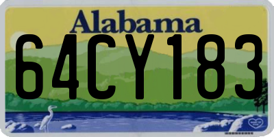 AL license plate 64CY183