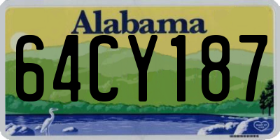AL license plate 64CY187