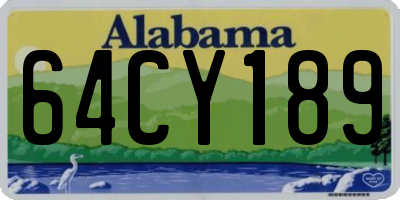 AL license plate 64CY189