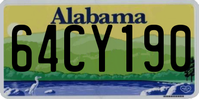 AL license plate 64CY190